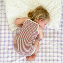 Purple Gingham Cot Sheet